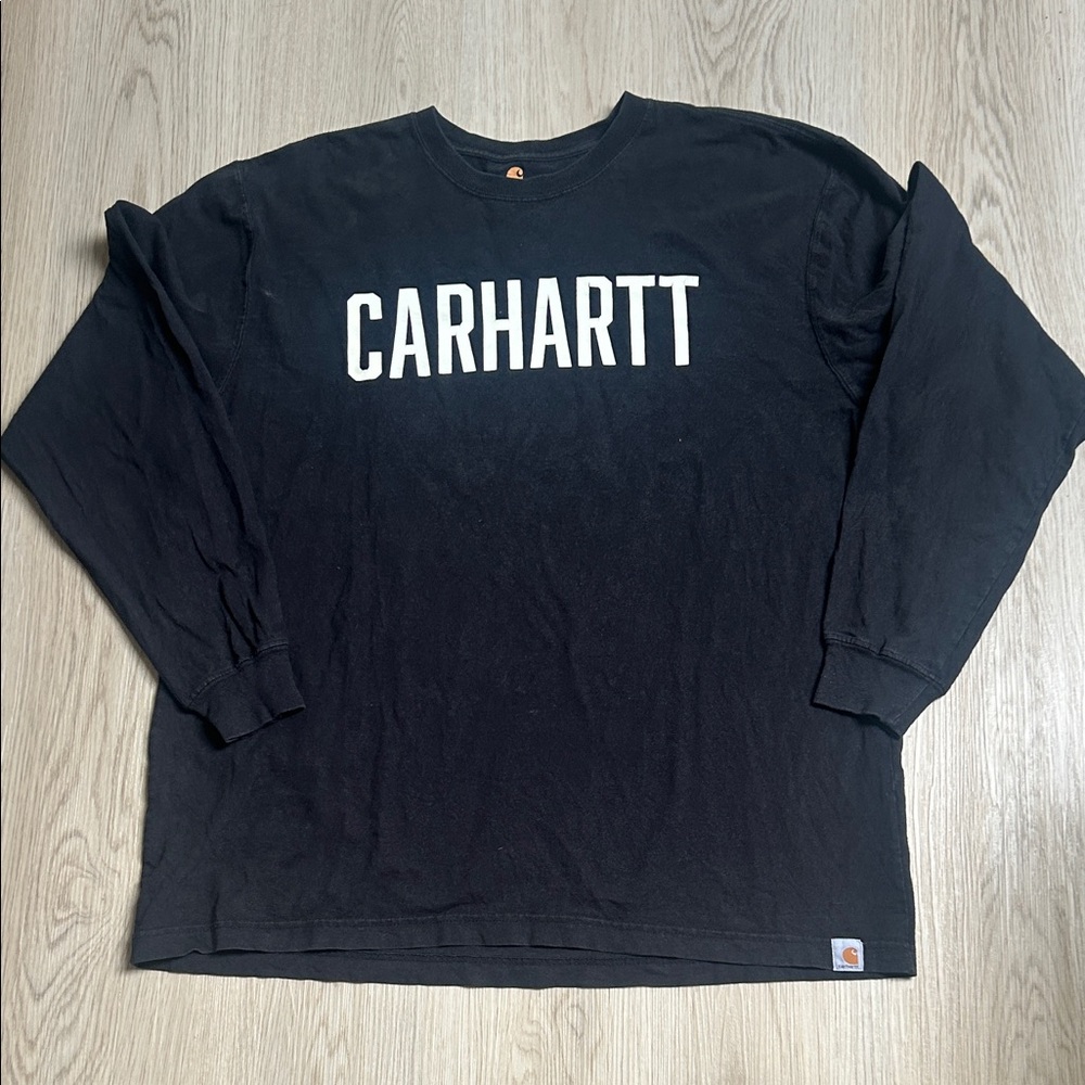 Y2K Carhartt Black Long Sleeve Tee Large